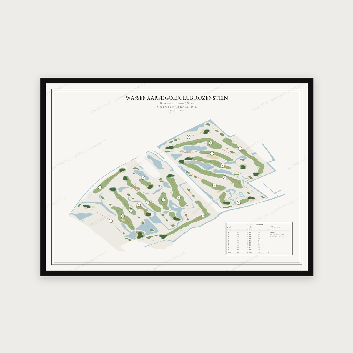 Wassenaarse Golfclub Rozenstein — Redactie, liggend