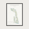 Golfposter Leeuwarder Golfclub De Groene Ster in redactie-stijl, staand