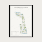 Golfposter Leeuwarder Golfclub De Groene Ster in redactie-stijl, staand