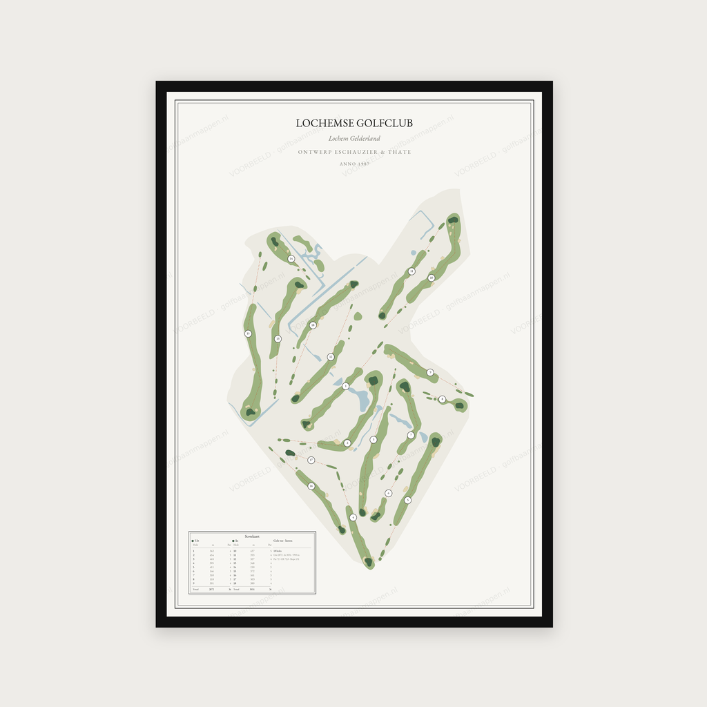 Golfposter Lochemse Golfclub in redactie-stijl, staand