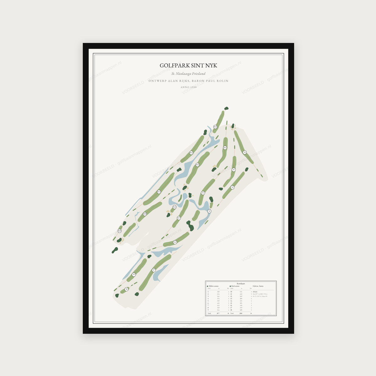 Golfposter Golfpark Sint Nyk in redactie-stijl, staand