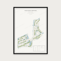 Golfposter Golfclub De Compagnie in redactie-stijl, staand