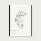 Golfposter Golfclub Houtrak in redactie-stijl, staand