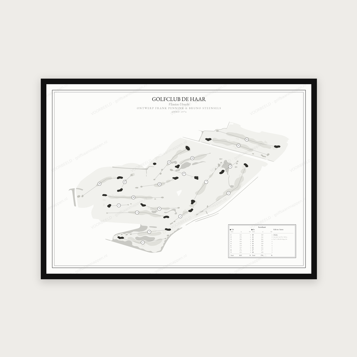 Golfclub De Haar — Zwart wit, liggend