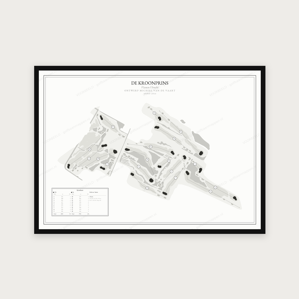 De Kroonprins — Zwart wit, liggend