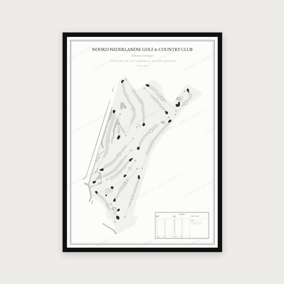 Noord-Nederlandse Golf & Country Club — Zwart wit, staand