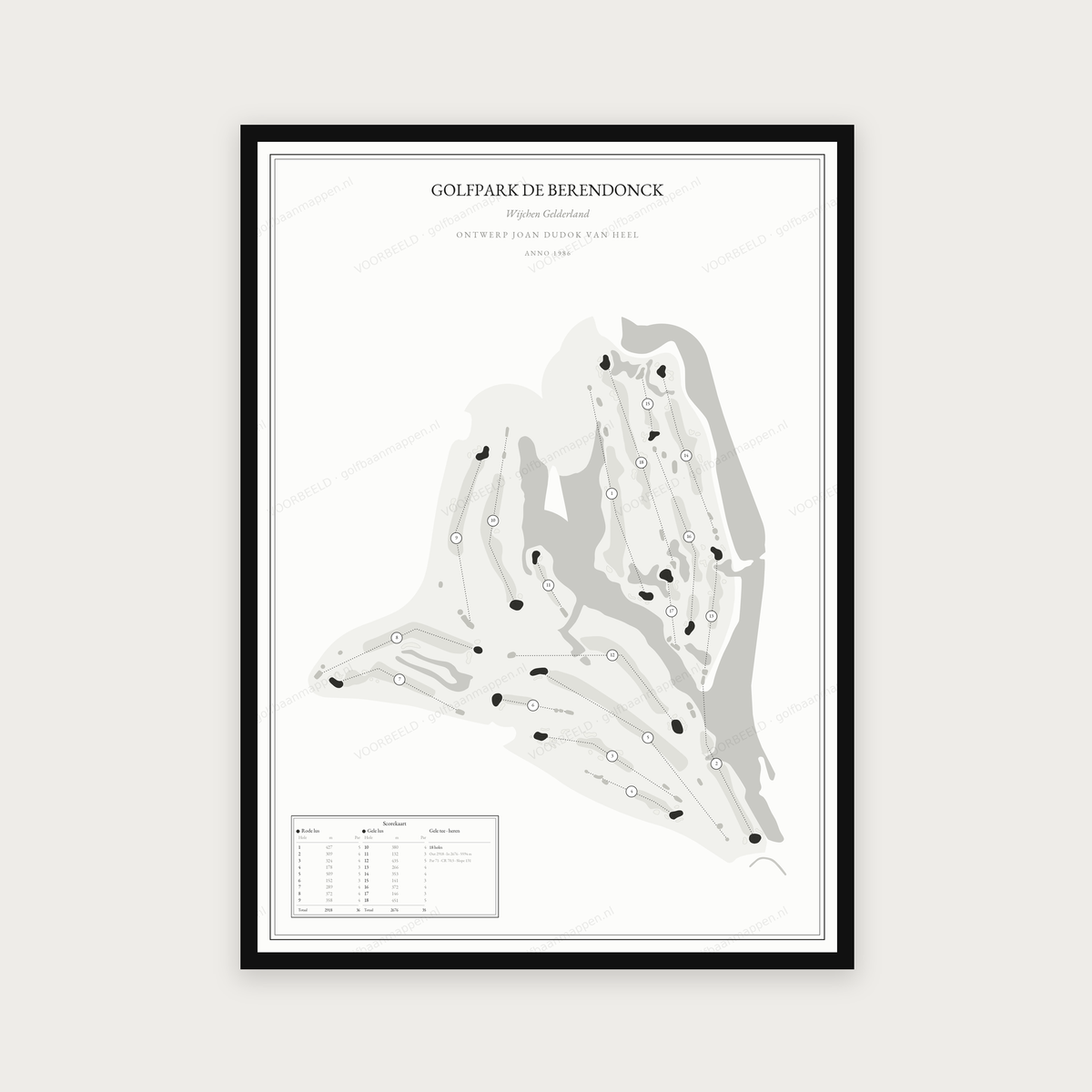 Golfpark De Berendonck — Zwart wit, staand
