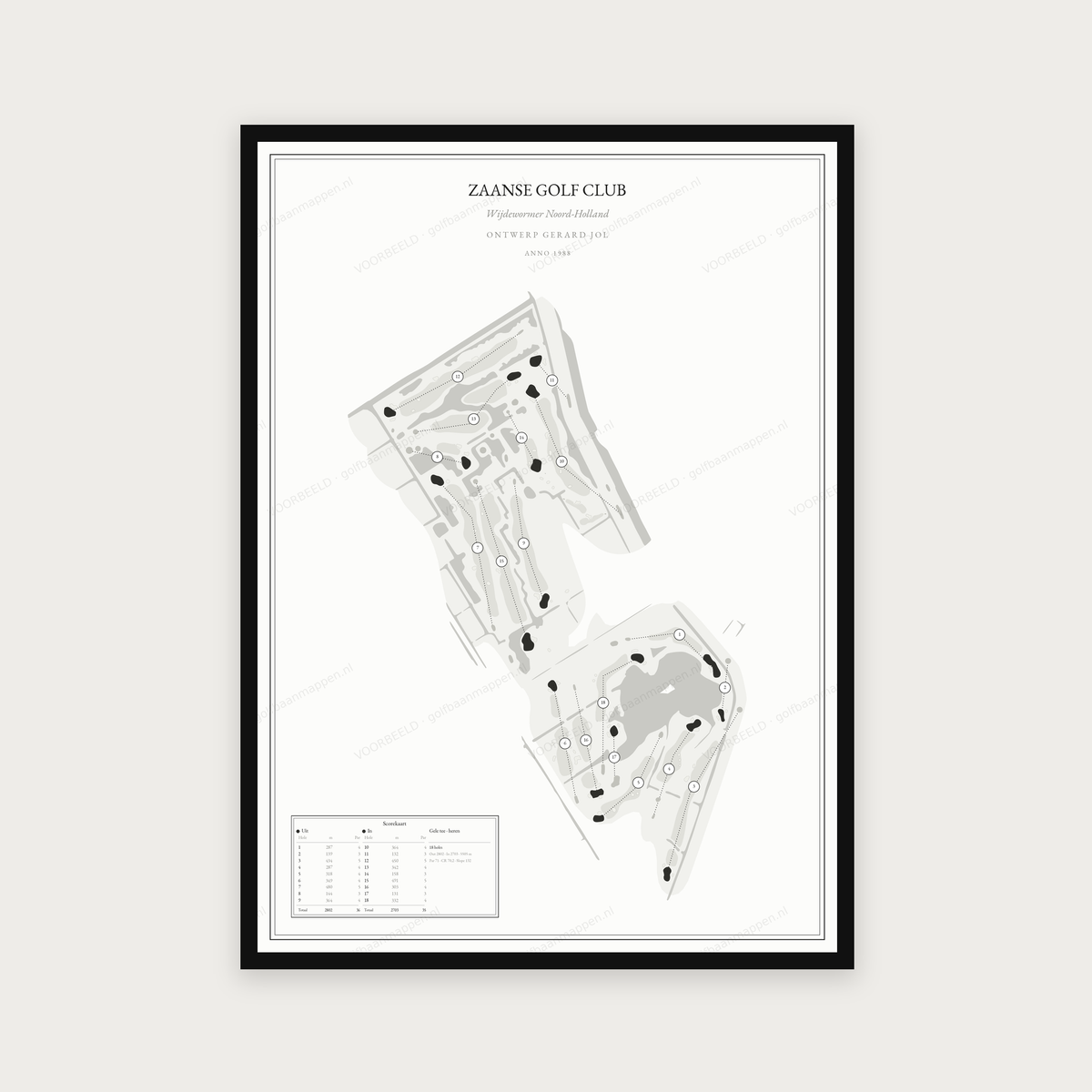 Zaanse Golf Club — Zwart wit, staand