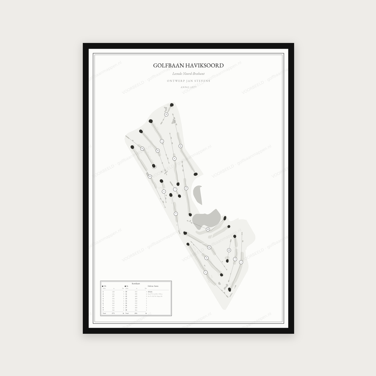 Golfbaan Haviksoord — Zwart wit, staand