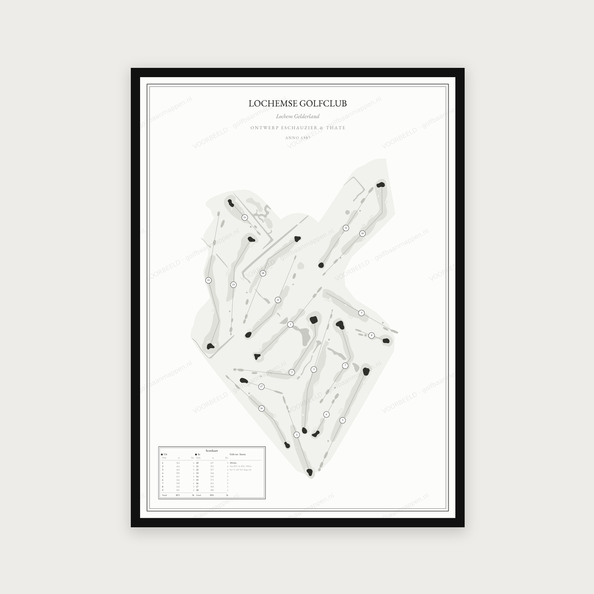 Lochemse Golfclub — Zwart wit, staand