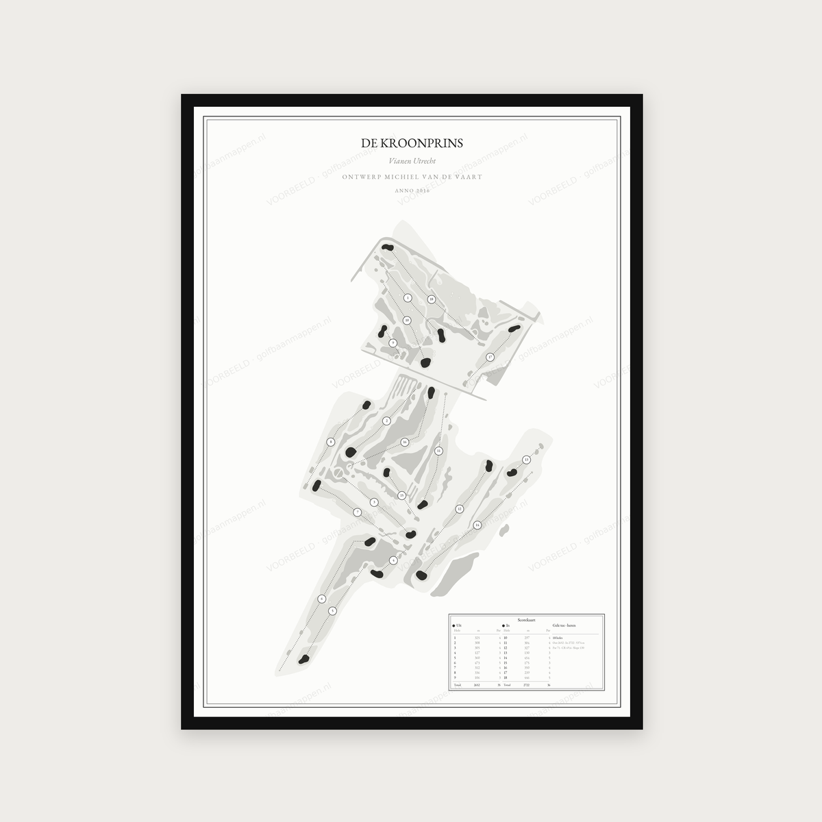 De Kroonprins — Zwart wit, staand