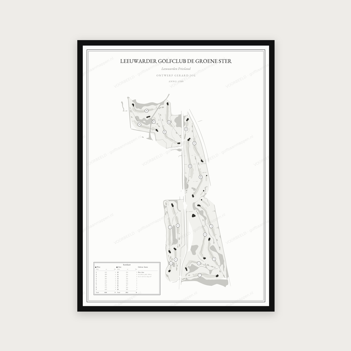 Leeuwarder Golfclub De Groene Ster — Zwart wit, staand