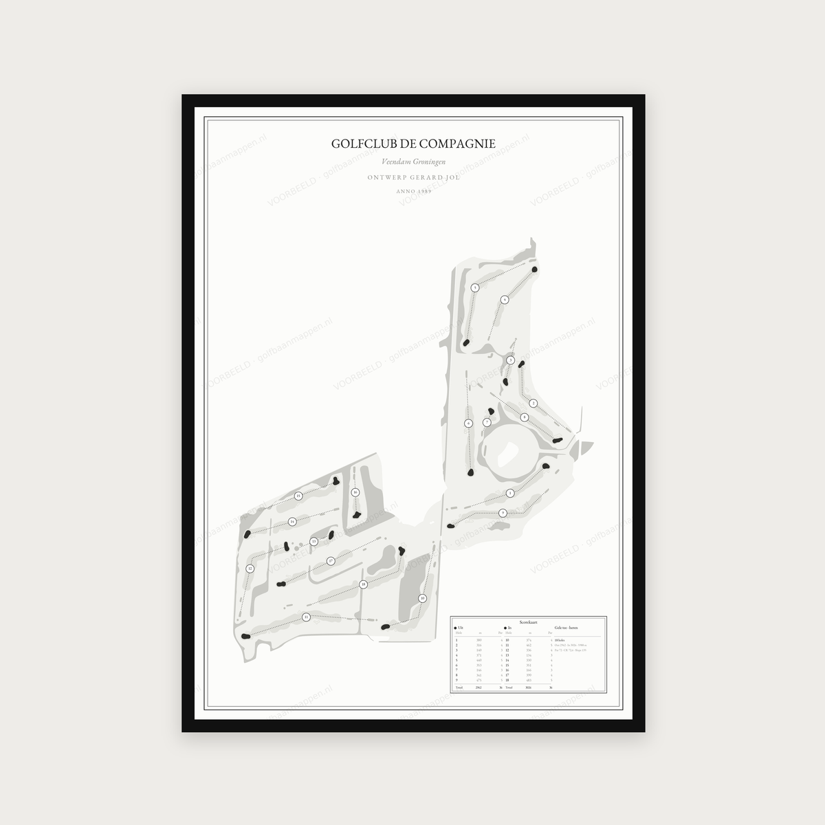 Golfclub De Compagnie — Zwart wit, staand