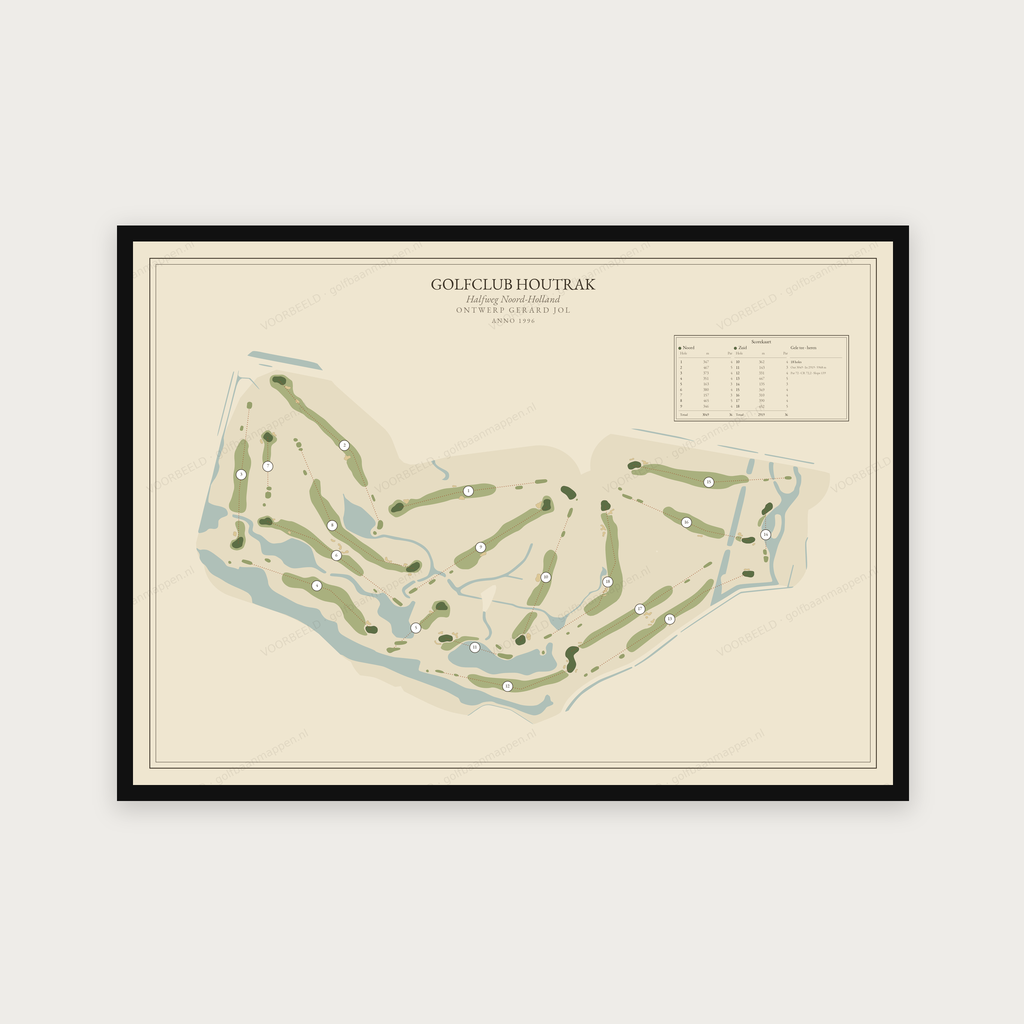 Golfclub Houtrak — Vintage, liggend