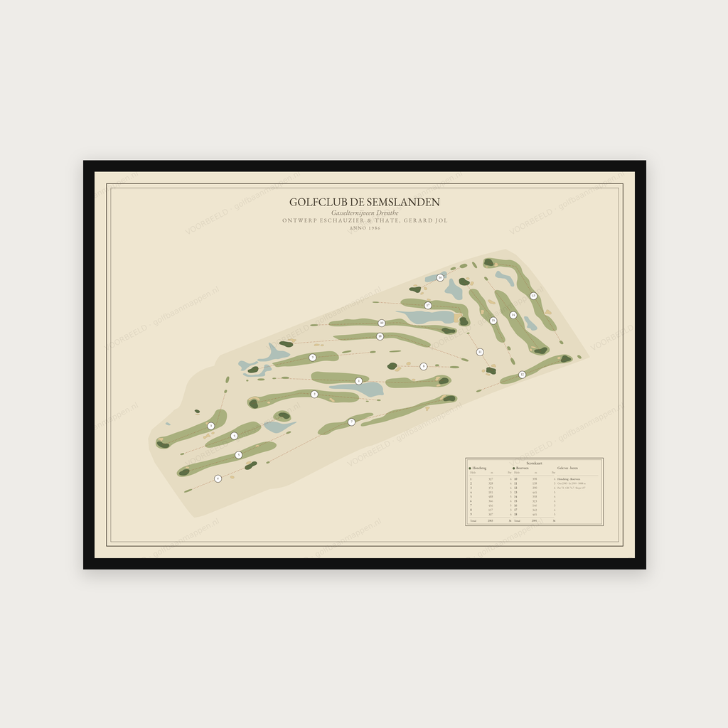 Golfclub De Semslanden — Vintage, liggend