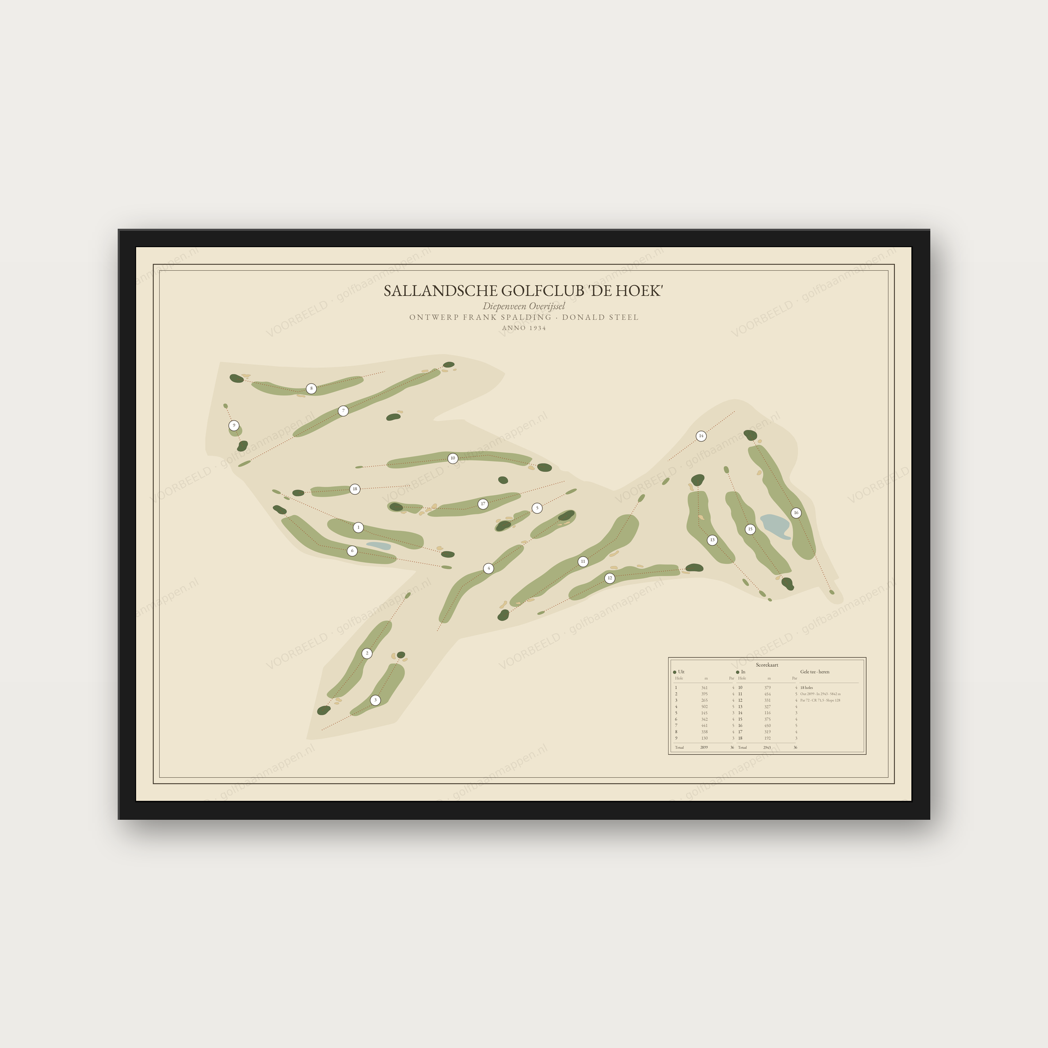 Sallandsche Golfclub 'de Hoek' — Vintage, liggend