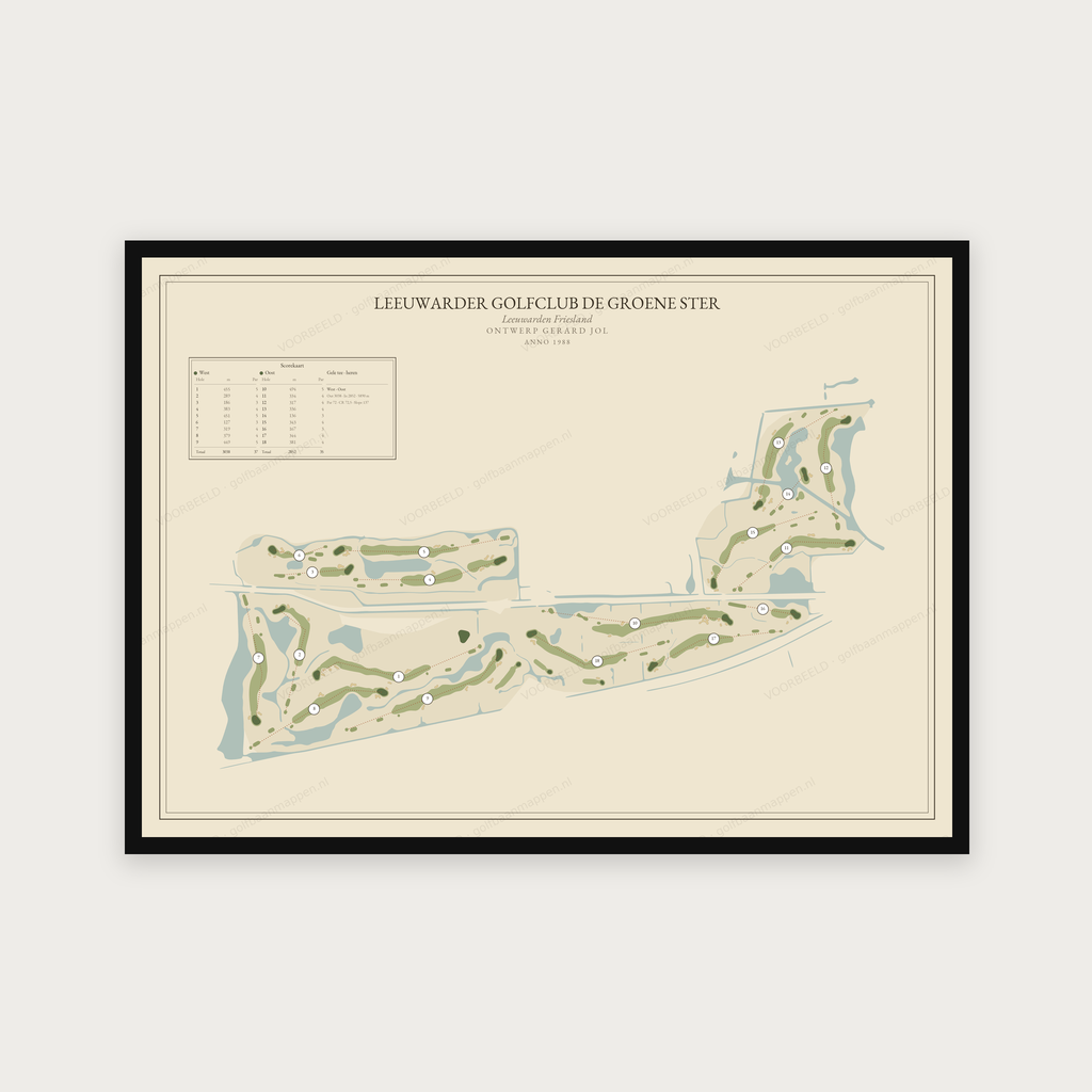 Leeuwarder Golfclub De Groene Ster — Vintage, liggend