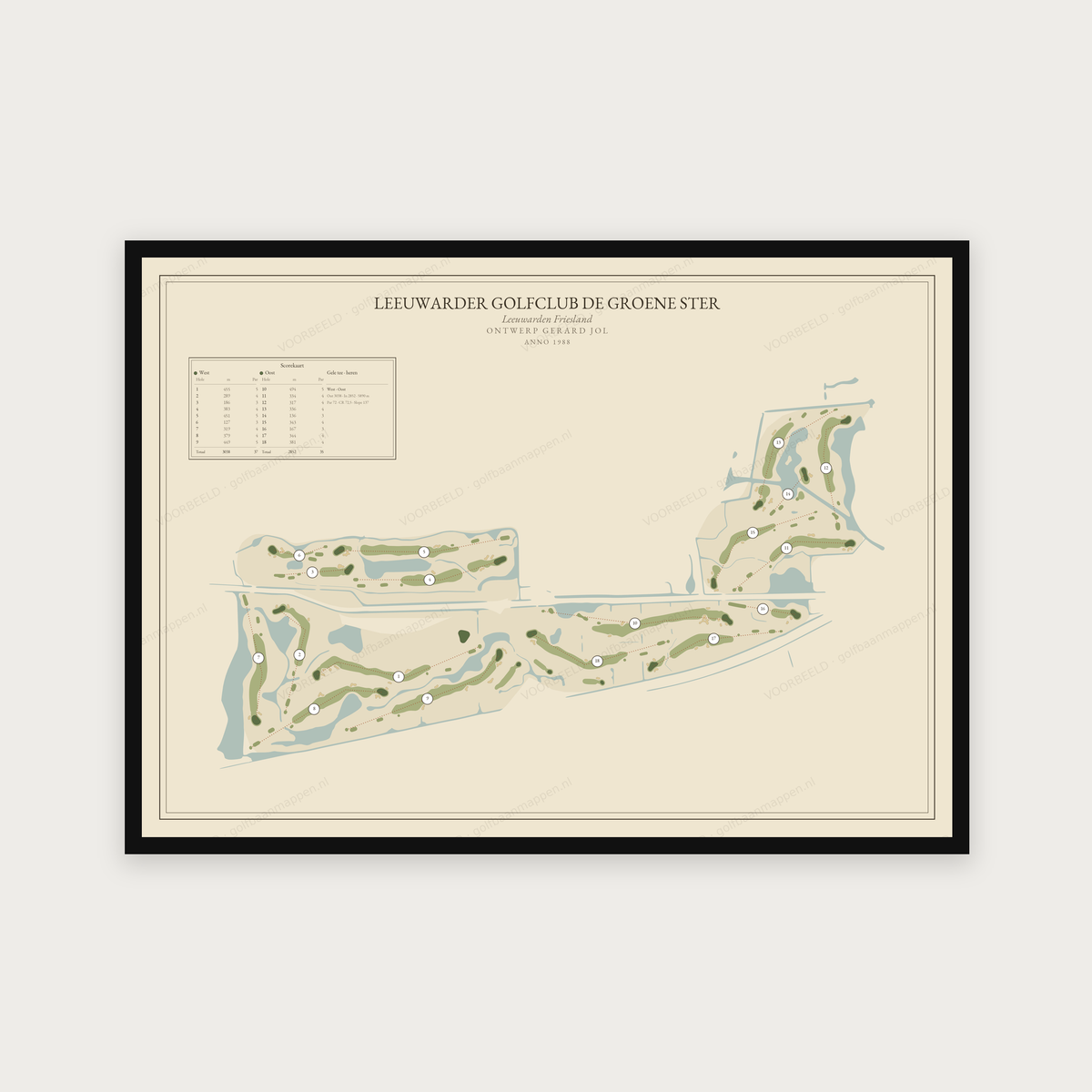 Leeuwarder Golfclub De Groene Ster — Vintage, liggend