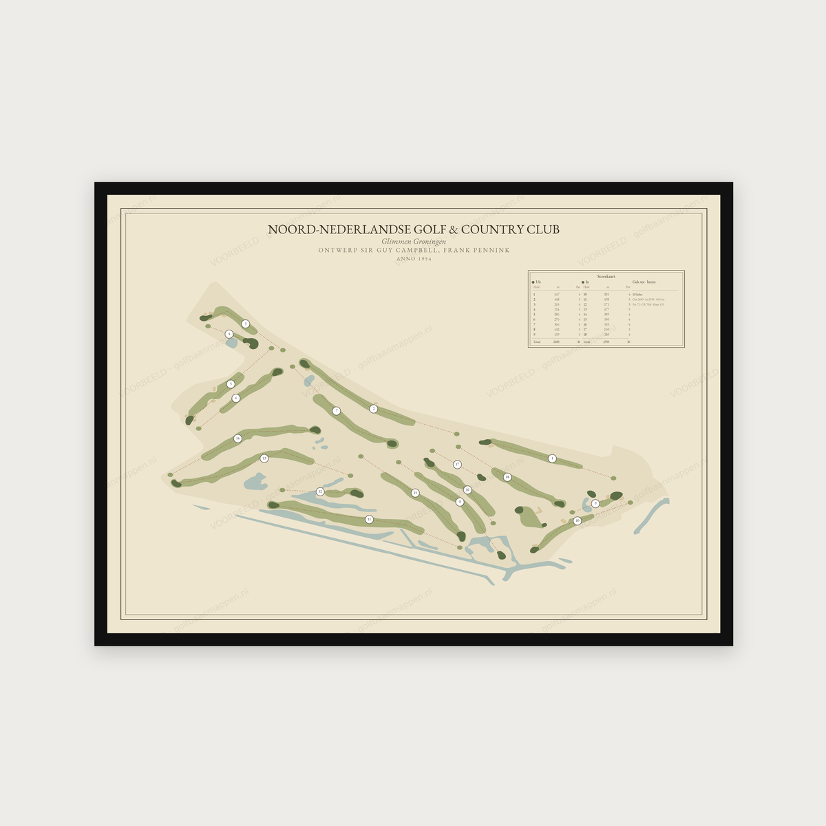 Noord-Nederlandse Golf & Country Club — Vintage, liggend