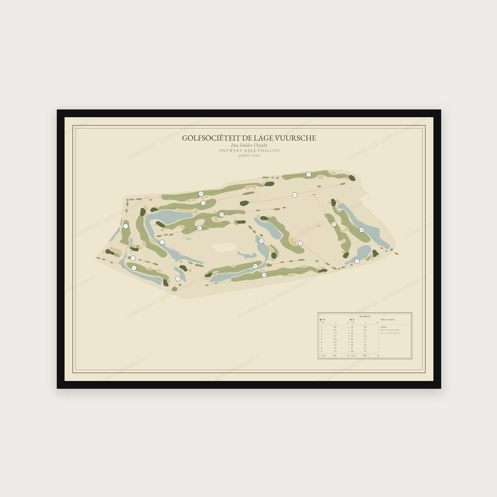 Golfsociëteit De Lage Vuursche — Vintage, liggend