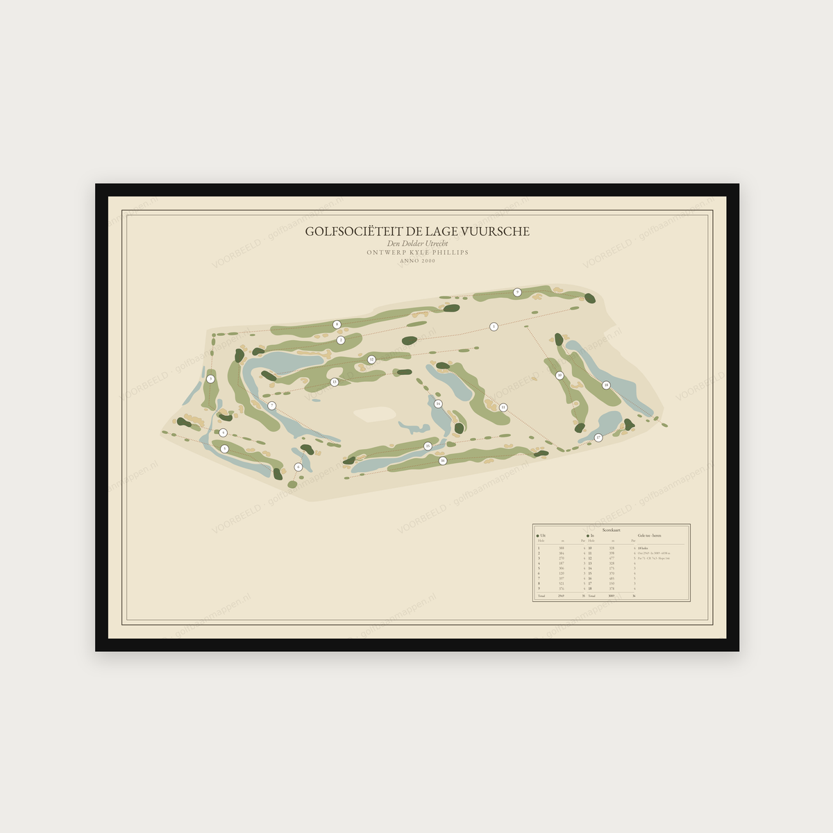 Golfsociëteit De Lage Vuursche — Vintage, liggend