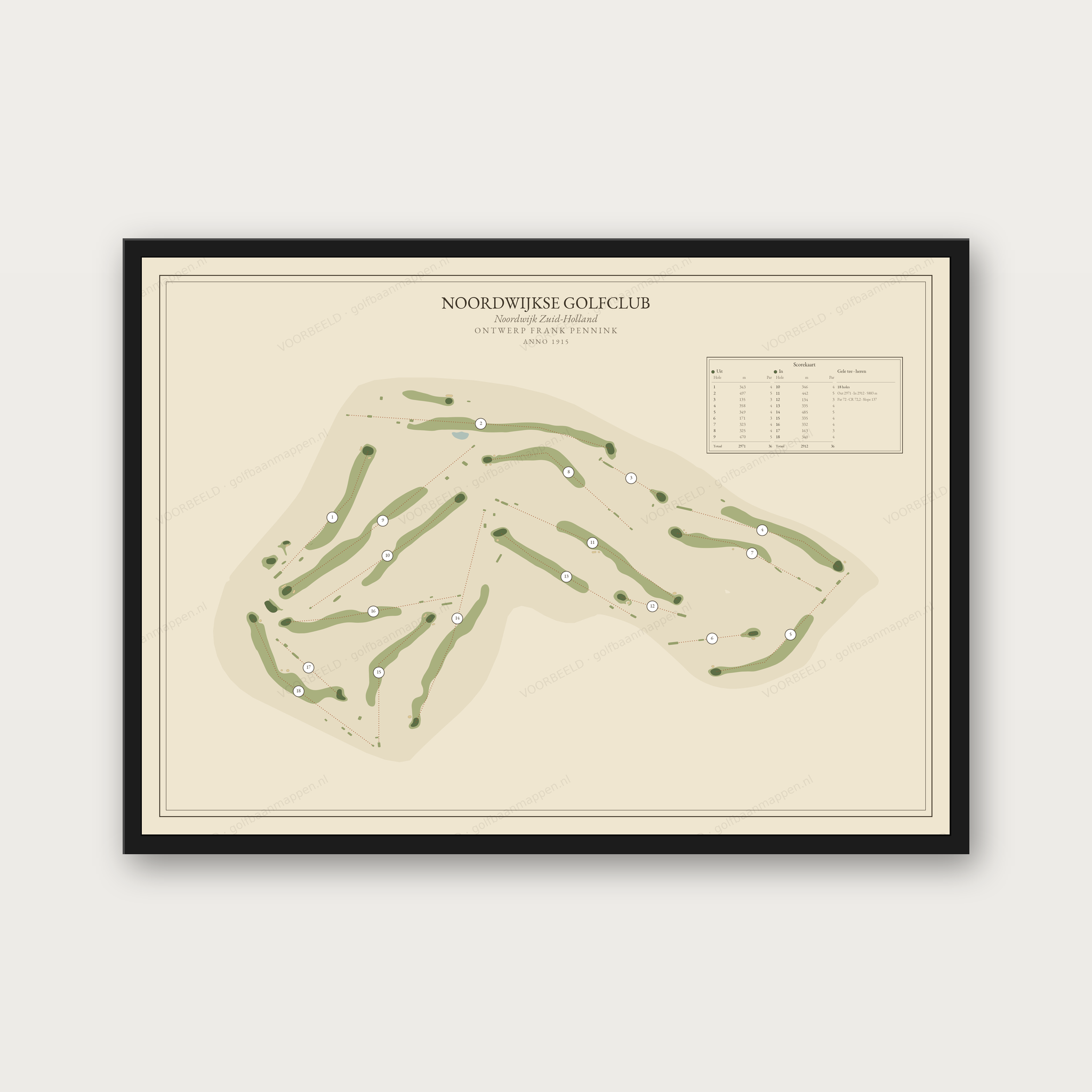 Noordwijkse Golfclub — Vintage, liggend