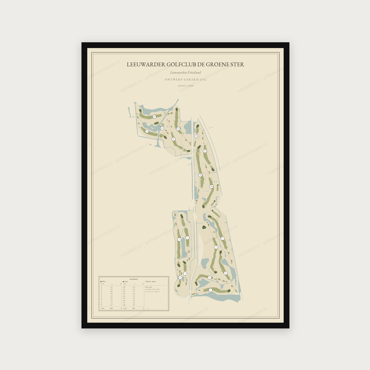 Leeuwarder Golfclub De Groene Ster — Vintage, staand