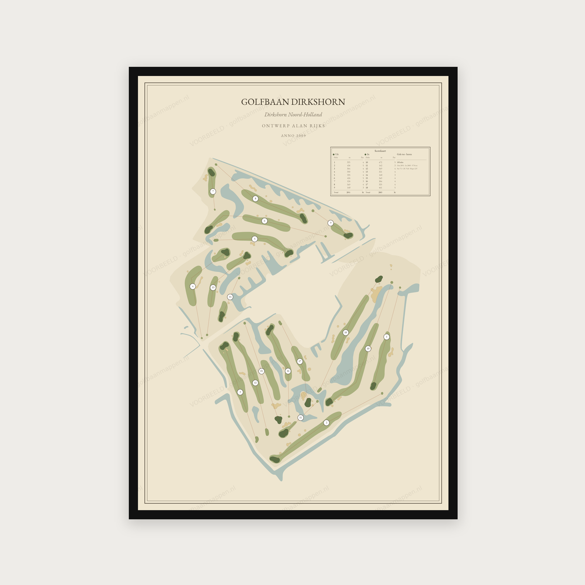 Golfbaan Dirkshorn — Vintage, staand