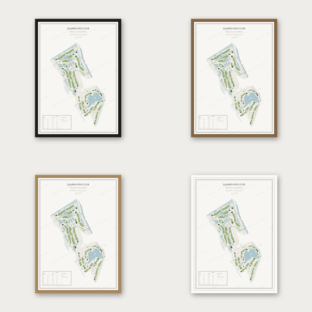 Zaanse Golf Club in vier lijstkleuren