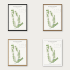 Golf & Country Club Lauswolt kaartposter in vier lijstkleuren: zwart, donker eiken, licht eiken en wit