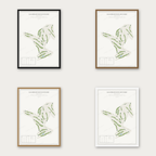 Sallandsche Golfclub 'de Hoek' — kaartposter in vier lijstkleuren: zwart, donker eiken, licht eiken en wit