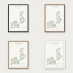 Golfclub De Compagnie in vier lijstkleuren