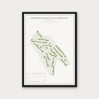 Houten lijst zwart met golfbaanposter