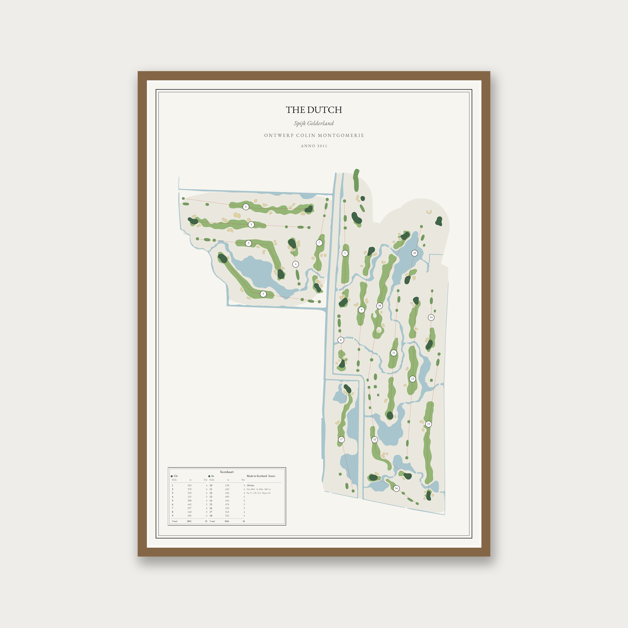 Kaartposter van The Dutch in redactie-stijl